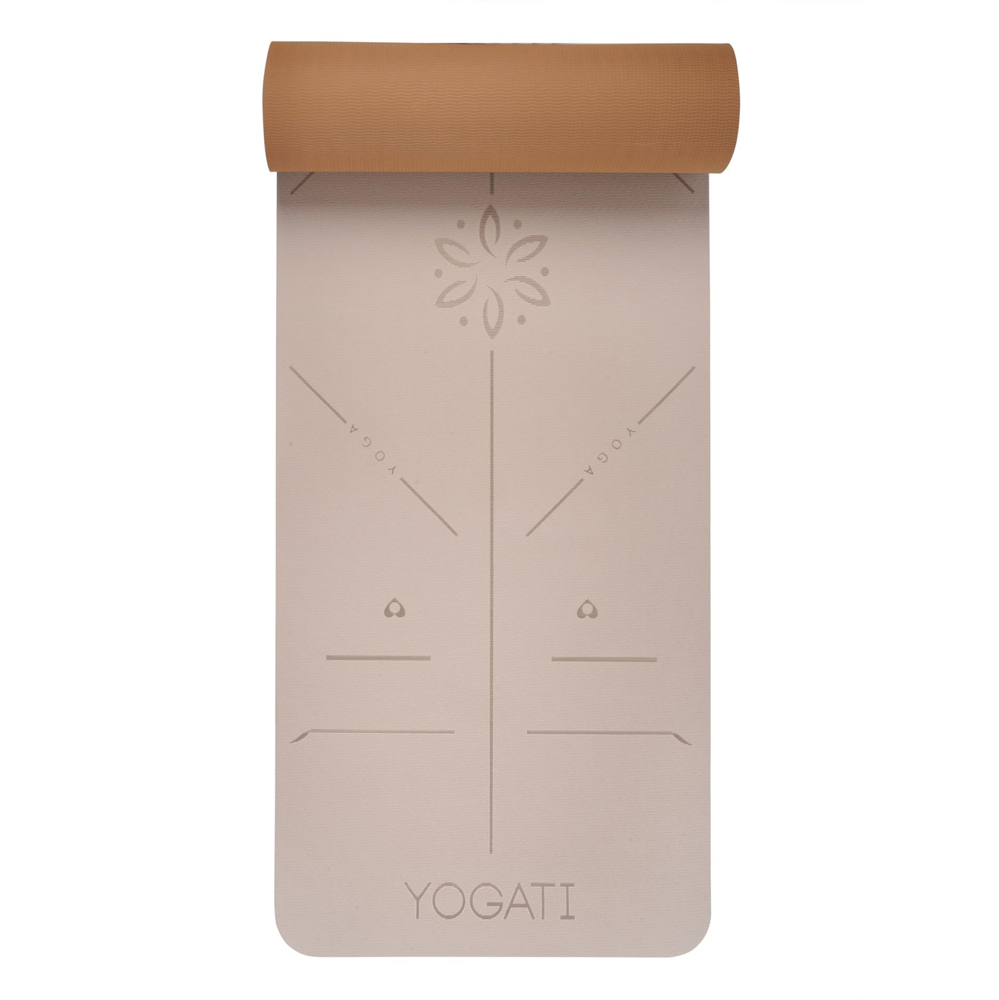 YOGATI Yoga Mat Non-Slip Non-Toxic with Carry Strap Yoga Mat with Alignment Lines. Ideal Yoga Mats as Gymnastics Mat, Sports Mat, Fitness Mat, Yoga Mat