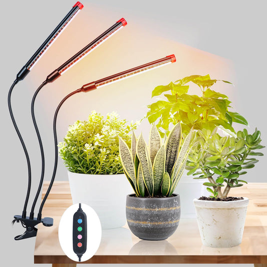 FRGROW Grow Lights for Indoor Plants Full Spectrum, LED Plant Lights, 3000k/5000k/660nm Full Spectrum Growing Lamps, 126 LED Clip on Plant Growing Lamps for Seed Starting Seedlings Precision Timer