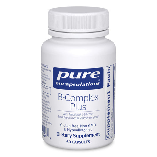 Pure Encapsulations B-Complex Plus - B Vitamins Supplement to Support Neurological Health, Cardiovascular Health, Energy Levels & Nervous System Support* - with Vitamin B12 & More - 60 Capsules